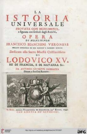 La Istoria Universale Provata Con Monumenti, e figurata con simboli degli Antichi