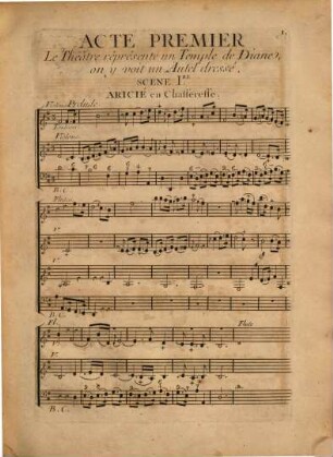 Hippolite et Aricie : tragédie ; représentée par l'Académie Royale de Musique le jeudy premier octobre 1733