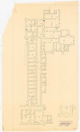 Evangelisches Diakonissenkrankenhaus Bethanien, Berlin-Kreuzberg Umbau. Hauptgebäude: Nordflügel Grundriss Kellergeschoss 1:100