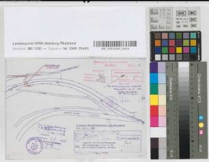 Lageplan für die Aufhebung des Bahnüberganges in km 12,730 der Strecke Finnentrop-Kirchen, M. 1:1.000 Stnr.: 88a, Iwü, Bunr.: 2, Blnr.: 1
