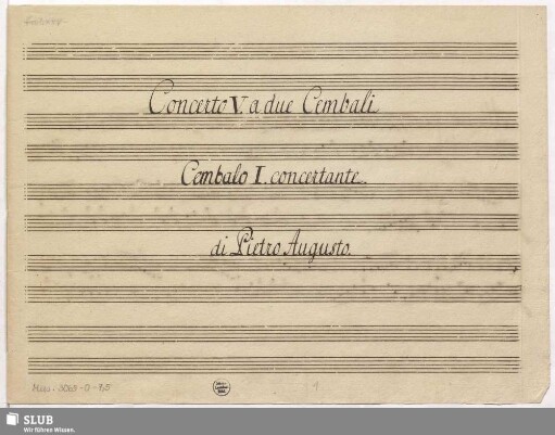 Concertos - Mus.3065-O-7,5 : cemb (2) : C