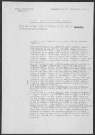 Schnait mit Baach: Visitationsbericht mit Pfarrbericht 1950