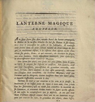 Laterne magique nouvelle
