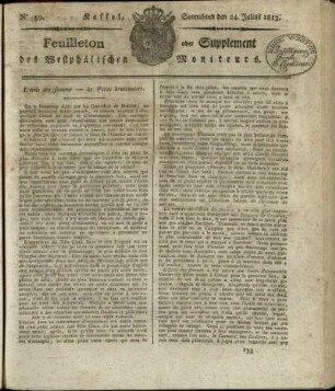 No. 59, Sonnabend den 24. Julius 1813