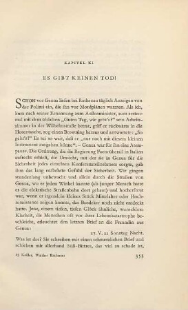Kapitel XI. Es gibt keinen Tod!