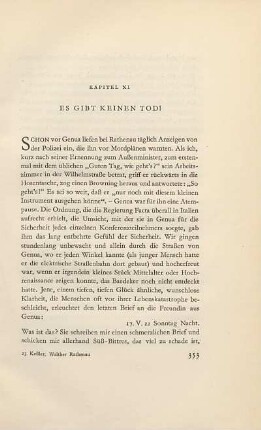 Kapitel XI. Es gibt keinen Tod!