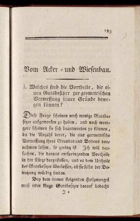Vom Acker- und Wiesenbau.