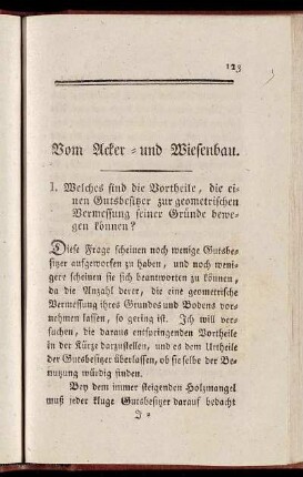 Vom Acker- und Wiesenbau.