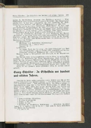 In Ostholstein vor hundert und etlichen Jahren.