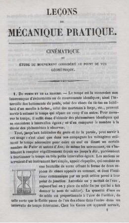 Leçons de mécanique pratique.