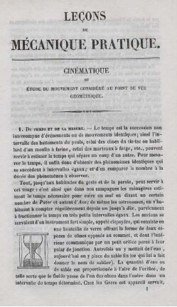 Leçons de mécanique pratique.