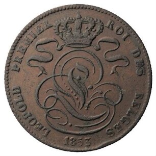 Fundmünze, 5 Centimes, 1853