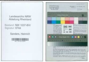Entnazifizierung Heinrich Sanders , geb. 13.12.1900 (Zahnarzt)