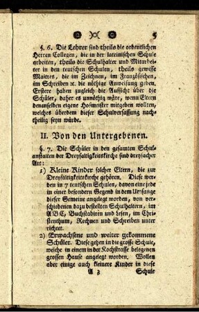 II. von den Untergebenen