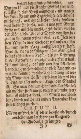 Caput II. Neun mittel, hülf oder beystand, durch welche man leichter zur Tugend der Andacht gelanget.