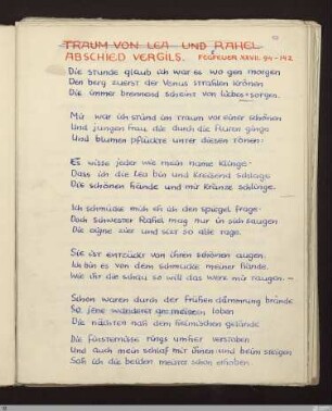 Abschied Vergils (Fegefeuer XXVII, 94 - 142) : [SW X/XI: h2]; [SW X/XI, S. 80-81/182-183] / Geschrieben von Friedrich Gundolf