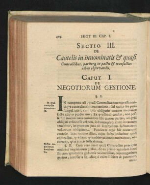 Caput I. De Negotiorum Gestione