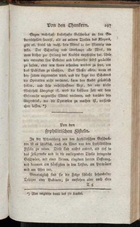 Von den syphilitischen Fisteln.