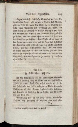 Von den syphilitischen Fisteln.