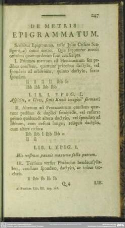 De Metris Epigrammatum