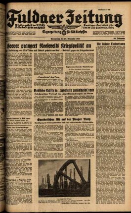 Ausgabe vom Donnerstag, den 20. November 1941.