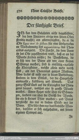 Der fünfzigste Brief