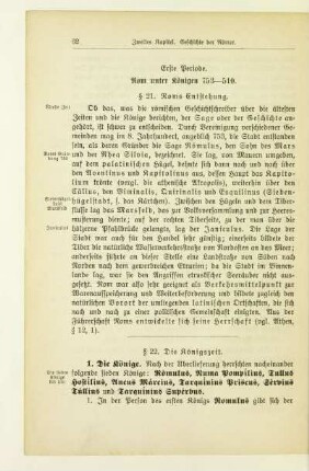 Erste Periode. Rom unter Königen 753-510