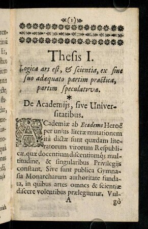 1-13, Thesis I. - Thesis IV.
