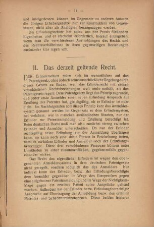 II. Das derzeit geltende Recht