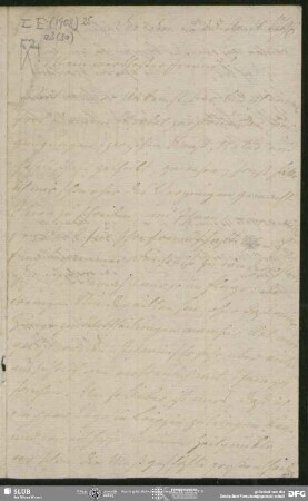 Eigenh. Brief von August Wilhelm von Schlegel an Georg Joachim Göschen, Dresden, 28.04.1796