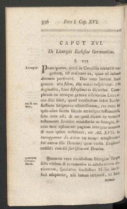 Caput XVI. De Liturgiis Ecclesiae Germanicae
