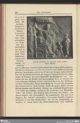 Weihrelief an Asklepios, rechts zerstört