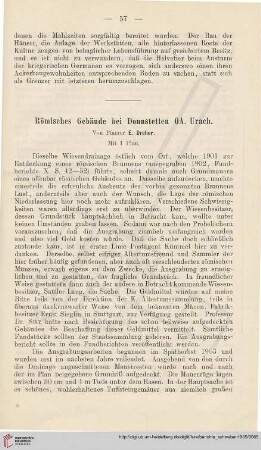 13: Römisches Gebäude bei Donnstetten OA. Urach