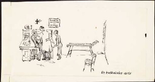 Doppelblatt: De katholieke arts. Kiste - Sehnenriß - Wegedriß - Eiternde Schnüß