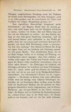 Aufzeichnungen Georg Schwartzerdt's über den Bauernkrieg um Brettheim 1525