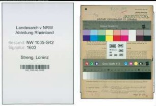 Entnazifizierung Lorenz Streng , geb. 10.10.1903 (Friseur)
