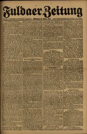 Ausgabe vom Mittwoch, den 19. März 1919.