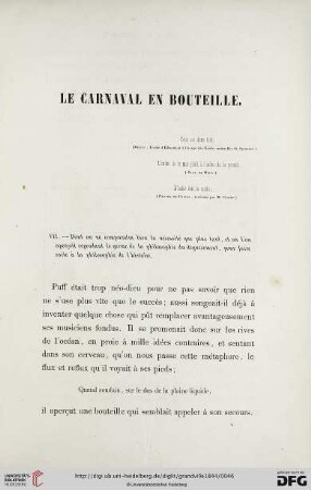 Le carnaval en bouteille