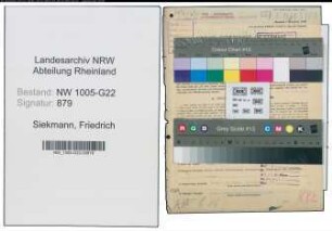 Entnazifizierung Friedrich Siekmann , geb. 20.10.1894 (Kaufmann)