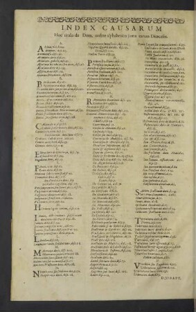Index Causarum