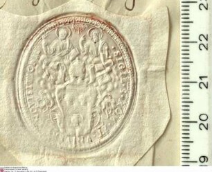 Die Generalkongregation der Inquisition: die Kardinalpriester Alderano Cibo (Alderanus Cybo), Bischof von Ostia; Flavio Chigi (Flavius Chitinus), ...