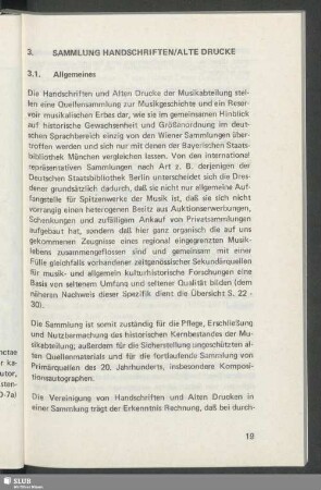 3. Sammlung Handschriften/Alte Drucke