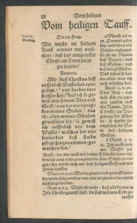 Vom heiligen Tauff.