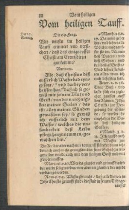 Vom heiligen Tauff.