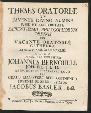 Theses Oratoriæ