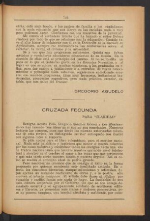 Cruzada fecunda