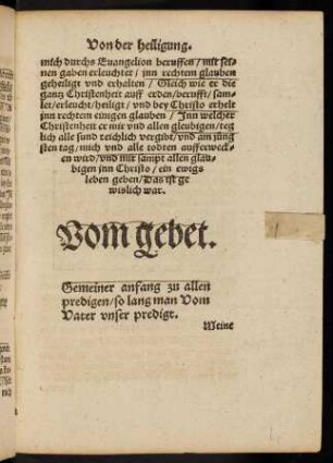L6r-L8v, Gemeiner Anfang zu allen predigen