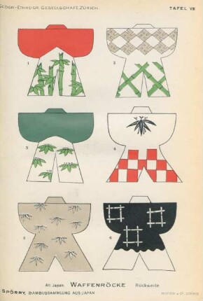 Tafel VIII. Alt Japan. Waffenröcke Rückseite