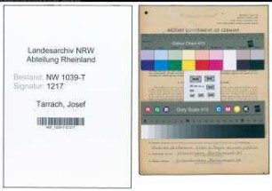 Entnazifizierung Josef Tarrach , geb. 05.08.1906 (Chemotechniker)