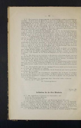 Instruction für die Ober-Wäscherin.
